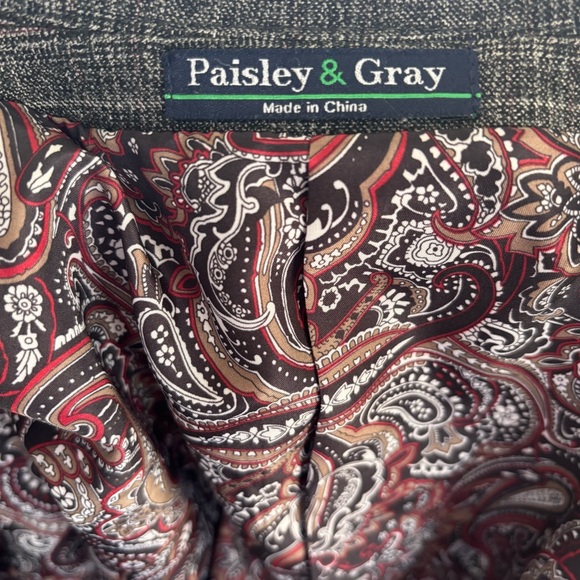 Paisley & Gray Slimfit Men's Gray Checkered Suit - Picture 6 of 13